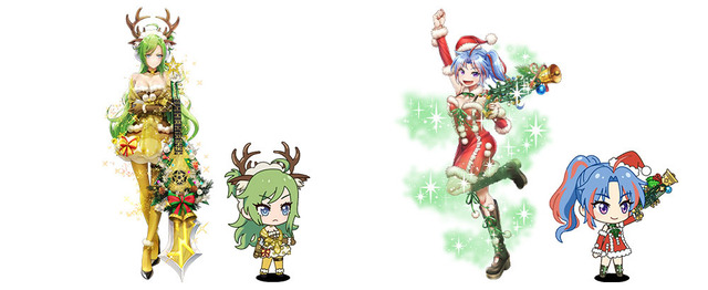 クリスマス衣装のテルミィ＆リヴァイアが登場する「クリスマスパーティPart2ガチャ」スタート！ 新感覚リズムファンタジーRPG「ナナリズムダッシュ」