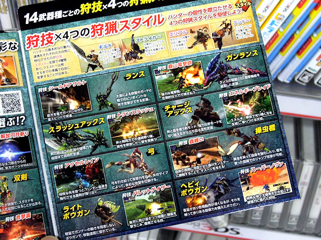 3DS「モンスターハンタークロス」　武器や新要素を紹介したダミーパッケージ