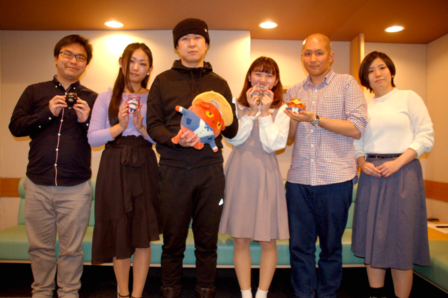 左よりキャストの橘諒さん、相馬優さん、杉田智和さん、嘉陽光さん、板垣優稀さん、前川綾香さん