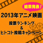 【結果発表】「2013年アニメ映画ランキング」、1位はダントツで「劇場版 まどか☆マギカ[新編]」。2位「風立ちぬ」のダブルスコア以上の得票！